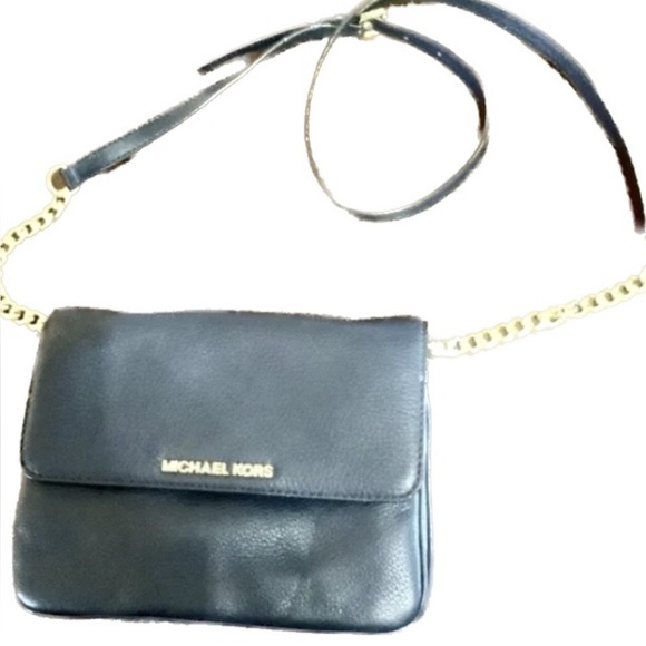 Navy Michael Kors purse 8” w x 6.5” h small crossbody - Picture 6 of 6